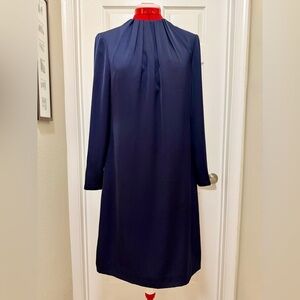 Ted Baker London Classic Navy Long Sleeve Dress, sz 2 (UK) 6 (USA)